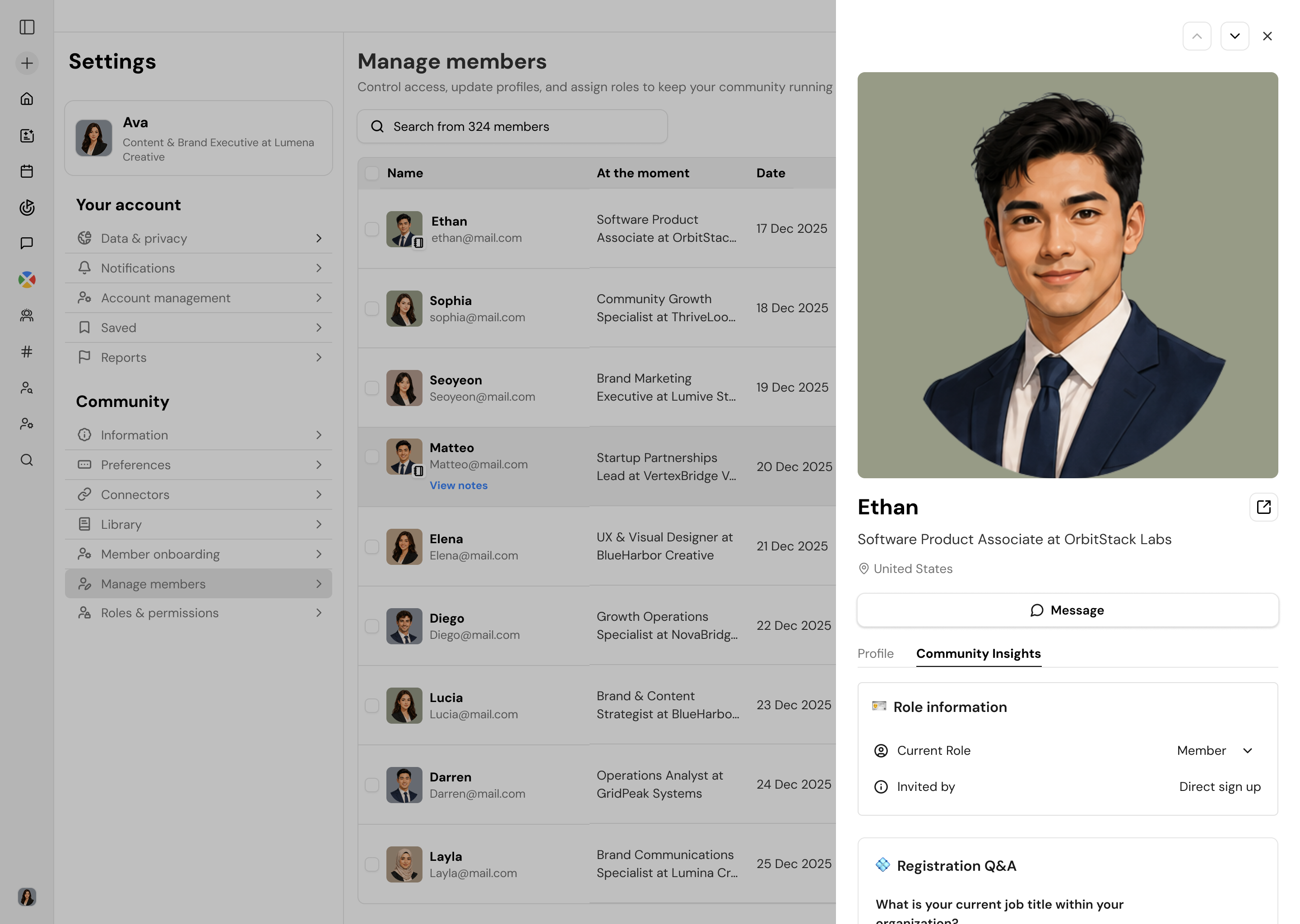 Michael Smith’s public AI profile on mobile — Kai-generated summary with Handshake intro path, shareable anywhere